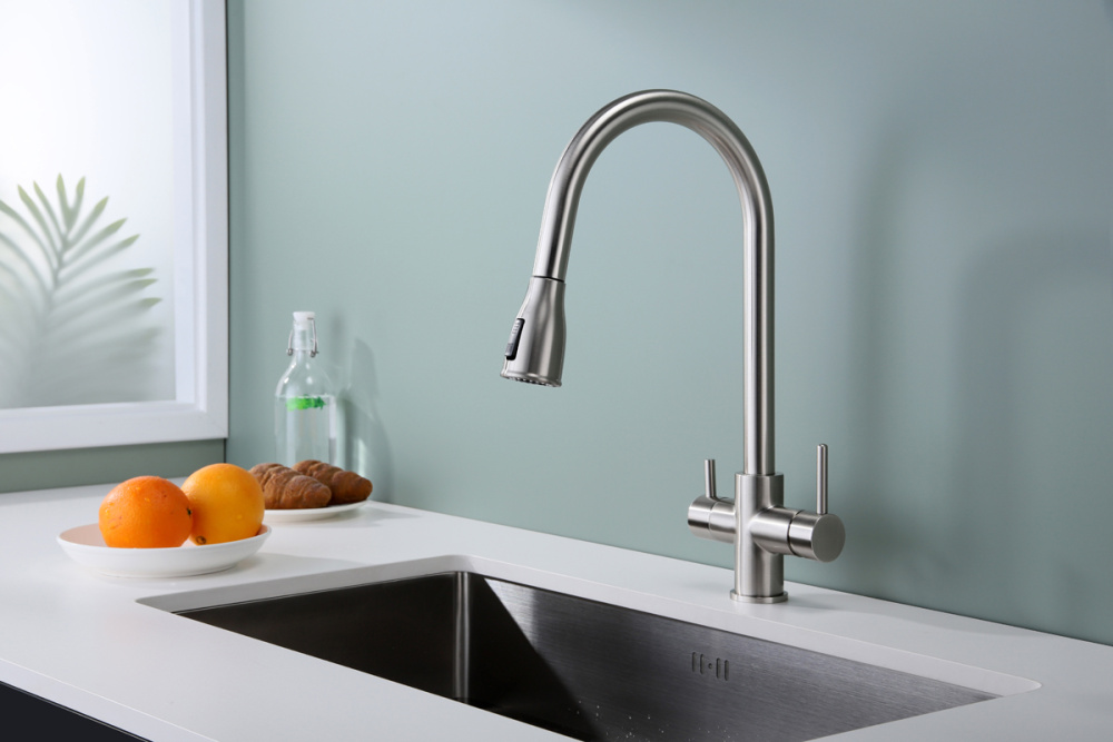 Смеситель для кухни Paulmark Lange (La214212-NI) никель