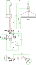 Душевая система Fiore Margot (26ZZ0615) бронза