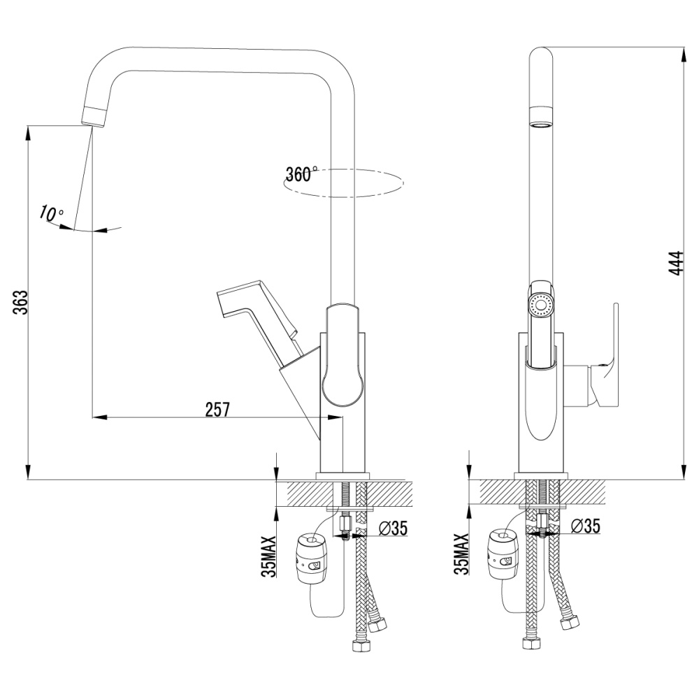 Смеситель для кухонной мойки Lemark Soul (LM6003C)