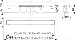 Душевые лотки Душевой лоток AlcaPlast (APZ1006-950)