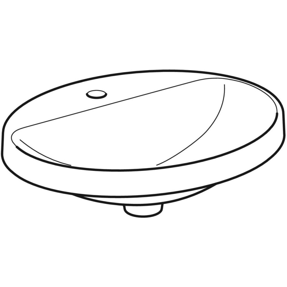 Geberit Variform 500.714.01.2 Раковина, встраиваемая сверху, накладная