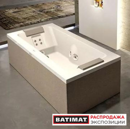 Фото Jacuzzi Sharp Double AQU Ванна, 190x90x57см, гидромассажная, свободностоящая, cмеситель, c панелями 