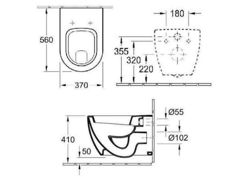 Подвесной унитаз 66031001 VILLEROY BOCH SUBWAY 2.0