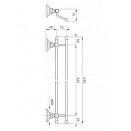 Полотенцедержатель Nicolazzi Classica 1498 BZ, бронза