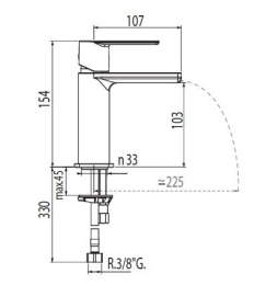 Фото Tres Loft 20011001 Смеситель для раковины
