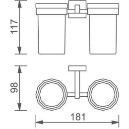 Стакан Aquanet 4784D (двойной)