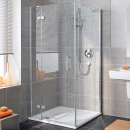 Kermi Gia XP Душевой угол SWL+TWR 900x800х2000 серебро+Clean, прозрачное стекло