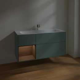 Villeroy Boch Finion F060GNGM Тумба под раковину 1196х498 мм (walnut veneer/olive matt)