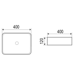 Раковина накладная Azario  (AZ-4322) Белый