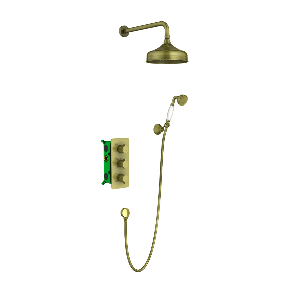 Фото Душевая система встроенная с термостатом Timo Petruma (SX-5169/02SM) антик