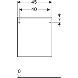 Шкафчик Geberit Acanto 500.618.JL.2, 45 см, цвет песочно-серый
