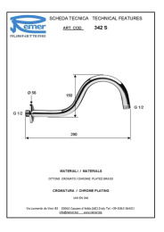 Фото Remer 342S Кронштейн для верхнего душа 290 мм (хром)