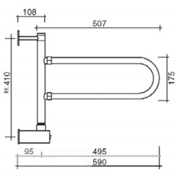 Фото Полотенцесушитель электрический Margaroli Vento 515 BOX, 515507CRB, высота 41 см, ширина 59 см