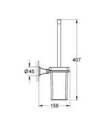 Grohe Grandera 40632IG0 Туалетный ершик, колба керамическая