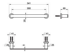 Держатель полотенца Полотенцедержатель Gessi Emporio (38897#031) хром