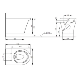 Фото Чаша унитаза подвесного Toto CF CW132Y#NW1