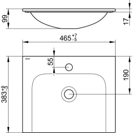 Раковина для мебели Keuco Plan 32930314601