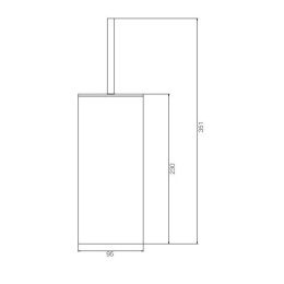 FIMA Carlo Frattini Quadra F6026/2CR Ерш для унитаза напольный