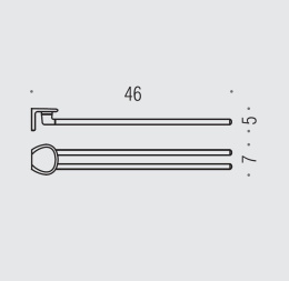 Двойной полотенцедержатель Colombo KHALA B1813 CR