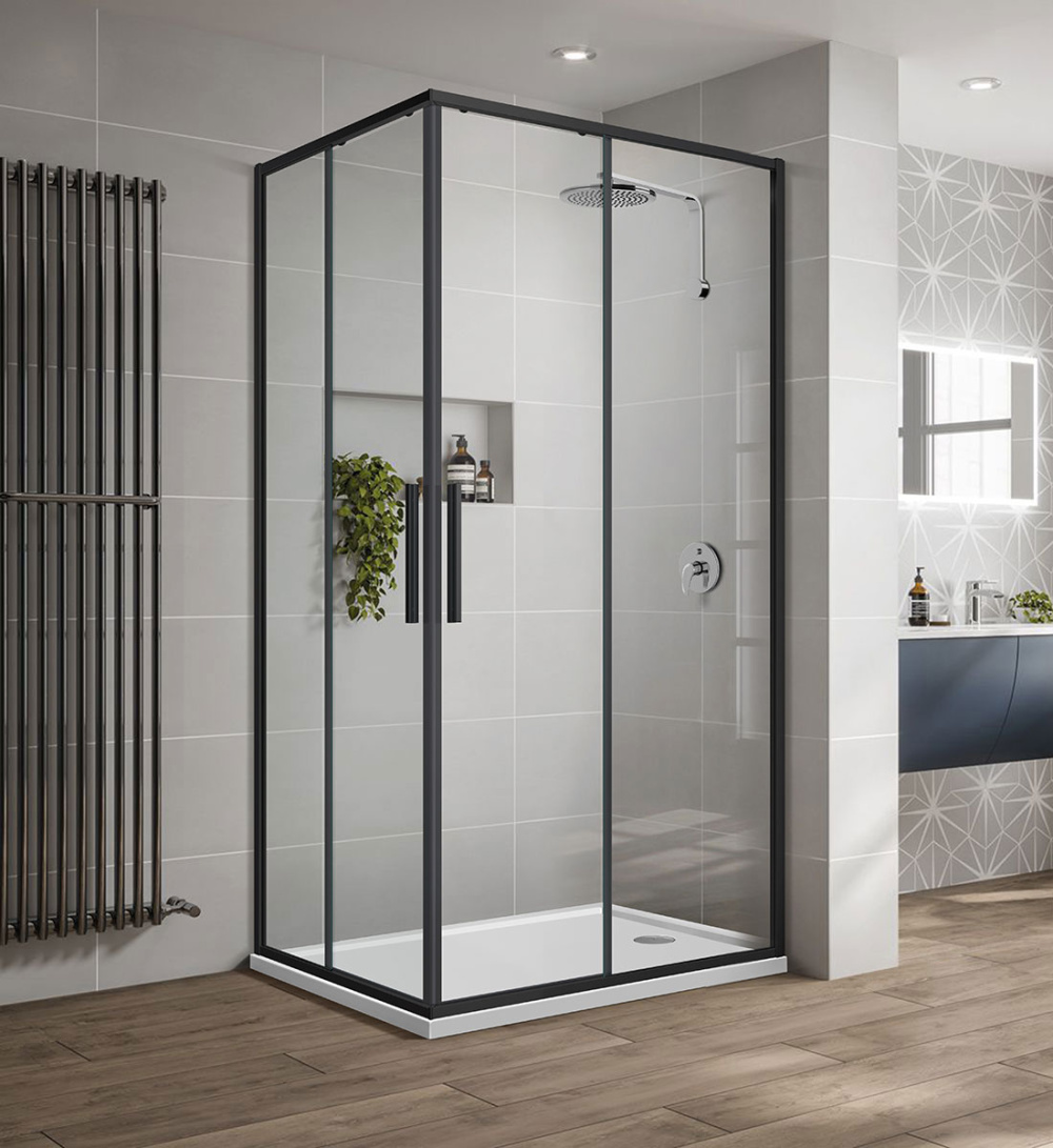 Душевой уголок Vincea Slim-U (VSS-2SU900CLB) черный