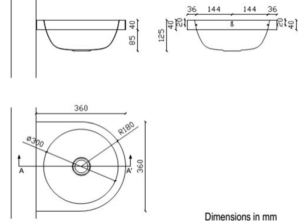 Фото Раковина антивандальная Nofer 30 13038.B хром, глянцевая