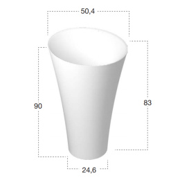 Фото Antonio Lupi Tuba TUBAMOOD Bianco/cr Напольная раковина 50.4х50.4см, цвет: белый