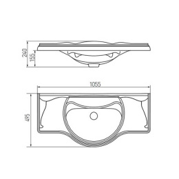 Фото Раковина 105 см Roca America (327205000) белый