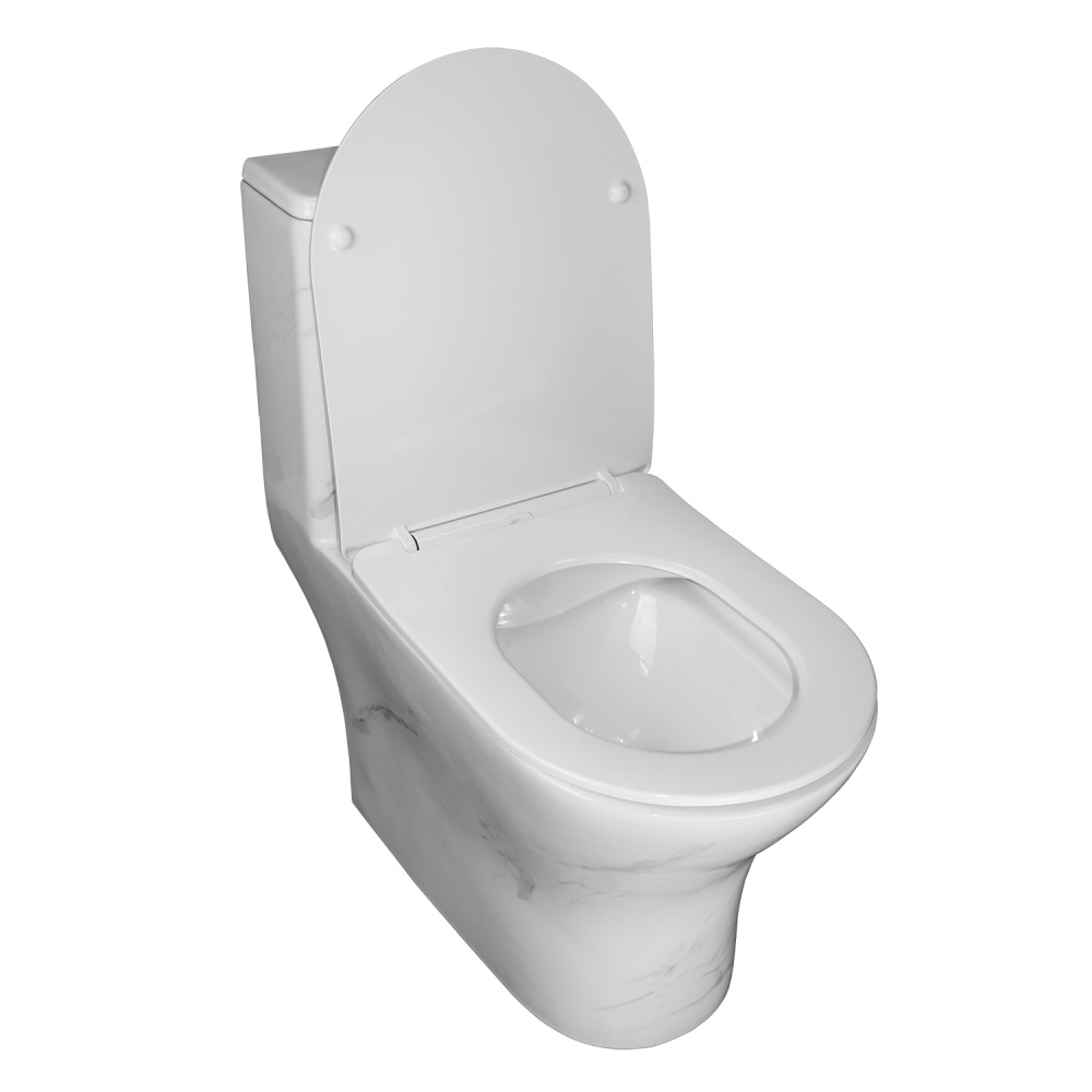 Унитаз-моноблок Azario (AZ-8618M) Белый мрамор