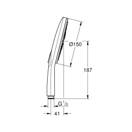 Grohe Rainshower SmartActive 26590000 Душ ручной 3 вида струи