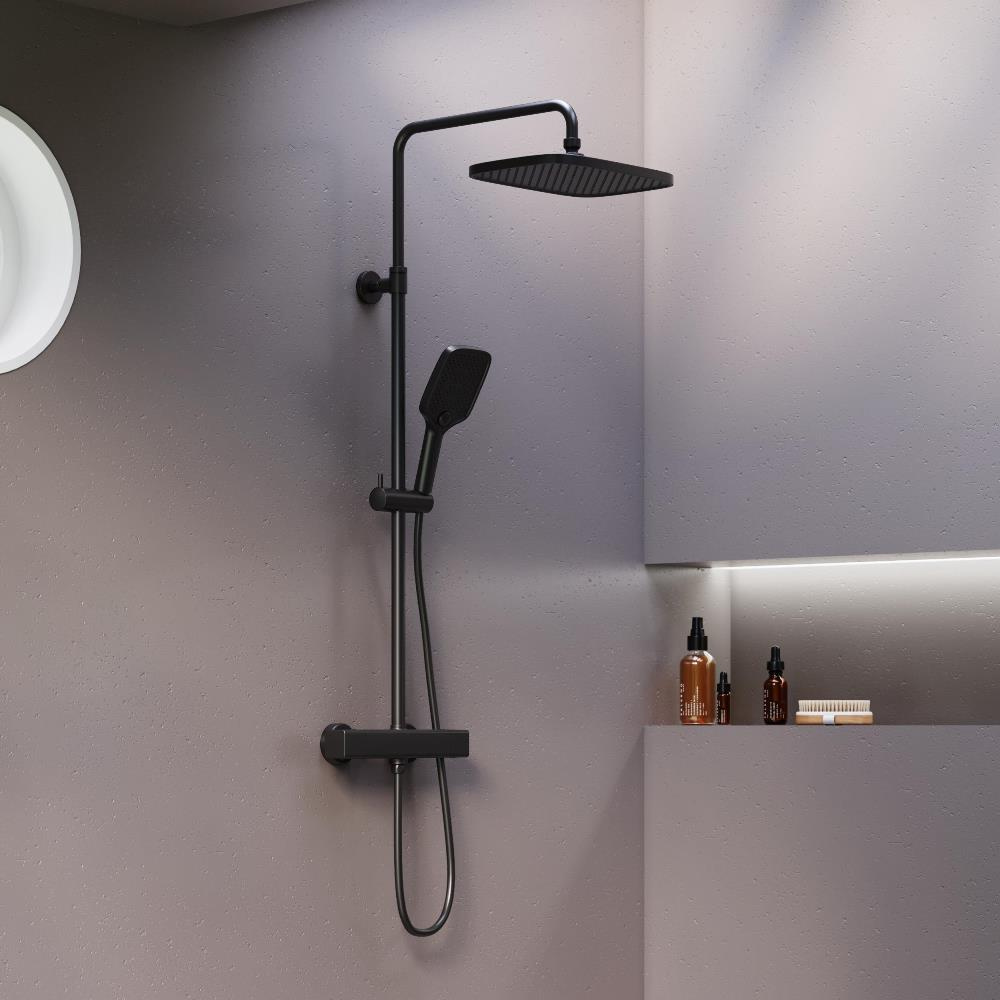 Фото Душевая система с термостатом Damixa Gala (953800300) черный