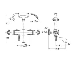 Cristina Parigi PG18251 Смеситель для ванны