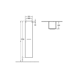 Шкаф-пенал Villeroy&Boch Verity Design B024 00 DH
