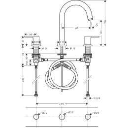 Смеситель для раковины Hansgrohe Vernis Shape (71563670) чёрный матовый