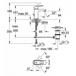 Grohe Eurocube 23127000 Смеситель для раковины стандартный