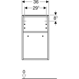 Geberit Smyle Square 500.358.JR.1 Шкаф средний, цвет фасада: пекан