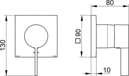Фото Встраиваемый смеситель Keuco Ixmo 59551379502, черный, матовый