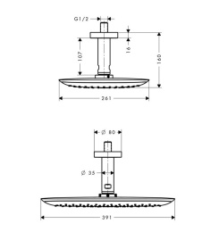 Фото Верхний душ Hansgrohe PuraVida 400 Air 1jet 26603000, хром