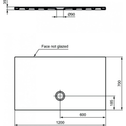 Душевой поддон 120X70 см Ideal Standard STRADA T2576YK