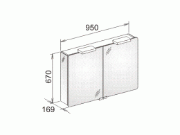 Фото Зеркальный шкаф Keuco Elegance 21603176302, алюминий