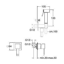 Cristina Quadri WJ66151 Смеситель с гигиеническим душем