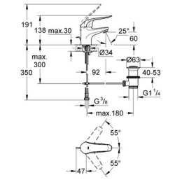 Grohe Euroeco Special 32763000 Смеситель для раковины, корпус маленький
