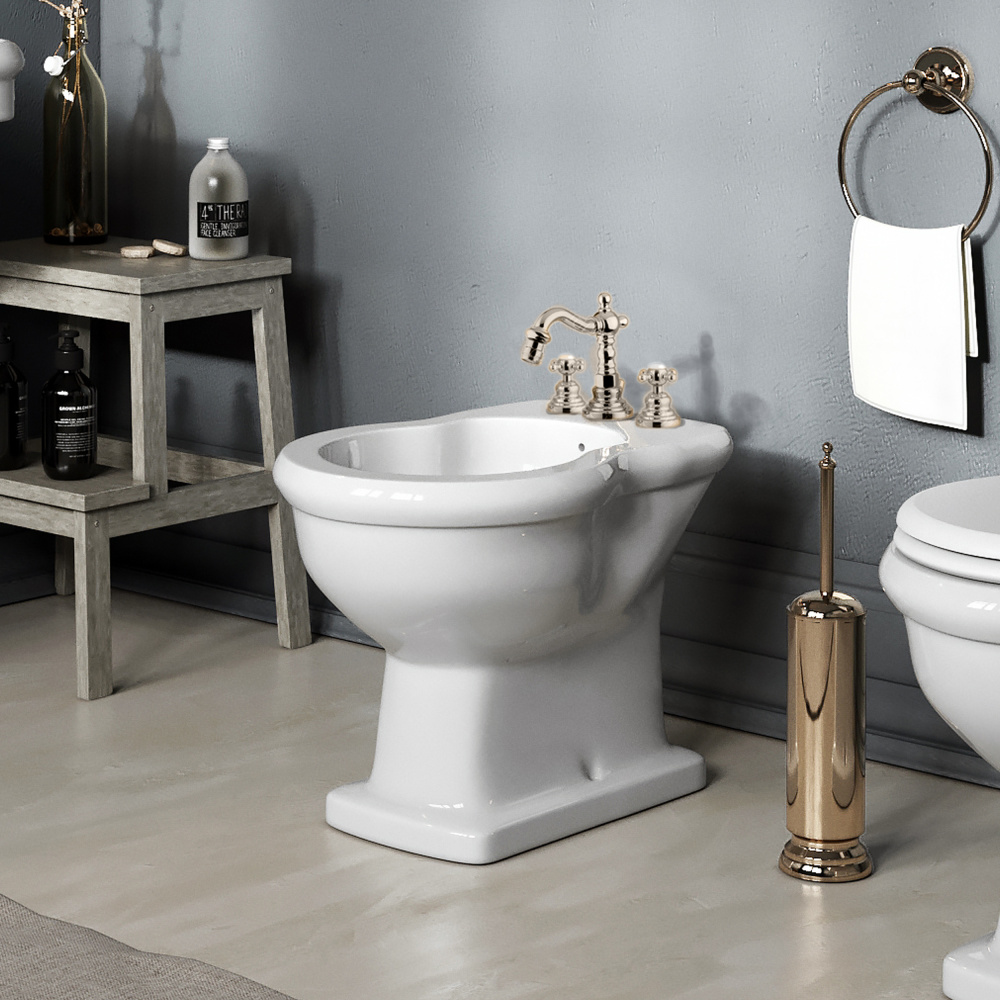 Фото TW Bristol Биде приставное 36*55см, с 3отв., цвет белый