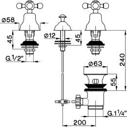 Смеситель для биде Cisal Arcana Ceramic AC00121021, хром