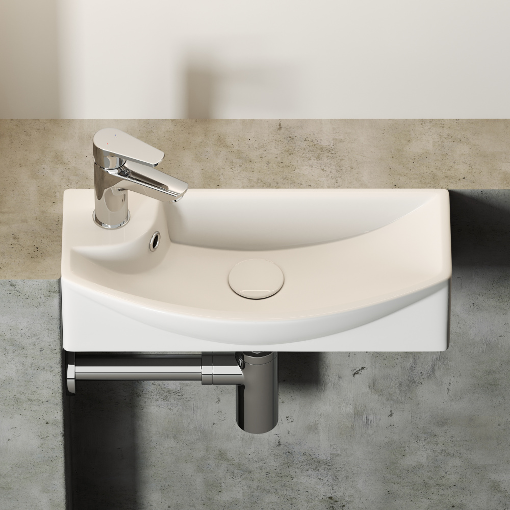 Подвесная раковина Ceramicanova Element CN6038R прямоугольная 45,5 см. правая