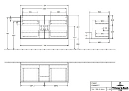 Villeroy Boch Finion G05000PD Тумба под раковину 1196х498 мм (black matt)