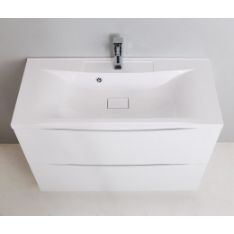 Тумба под раковину BelBagno Marino MARINO-1000-2C-PIA-BL-P, 100 х 44.5 х 80 см, Bianco Lucido