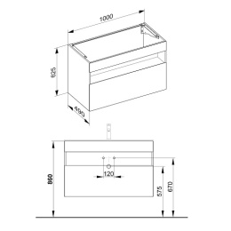 Фото Тумба под умывальник Keuco Stageline 32872300000, белый матовый