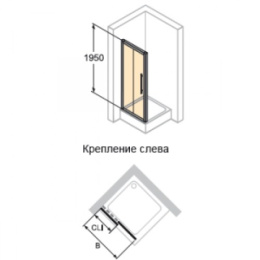 Душевая дверь Huppe Enjoy Victorian EV0402 120 см, крепление слева