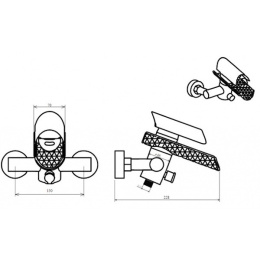 Фото Смеситель для ванны Boheme Hypnose (233-CR) хром