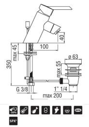 NOBILI Oz T2 OZ118/1T2CS Смеситель для раковины (хром/сатин)